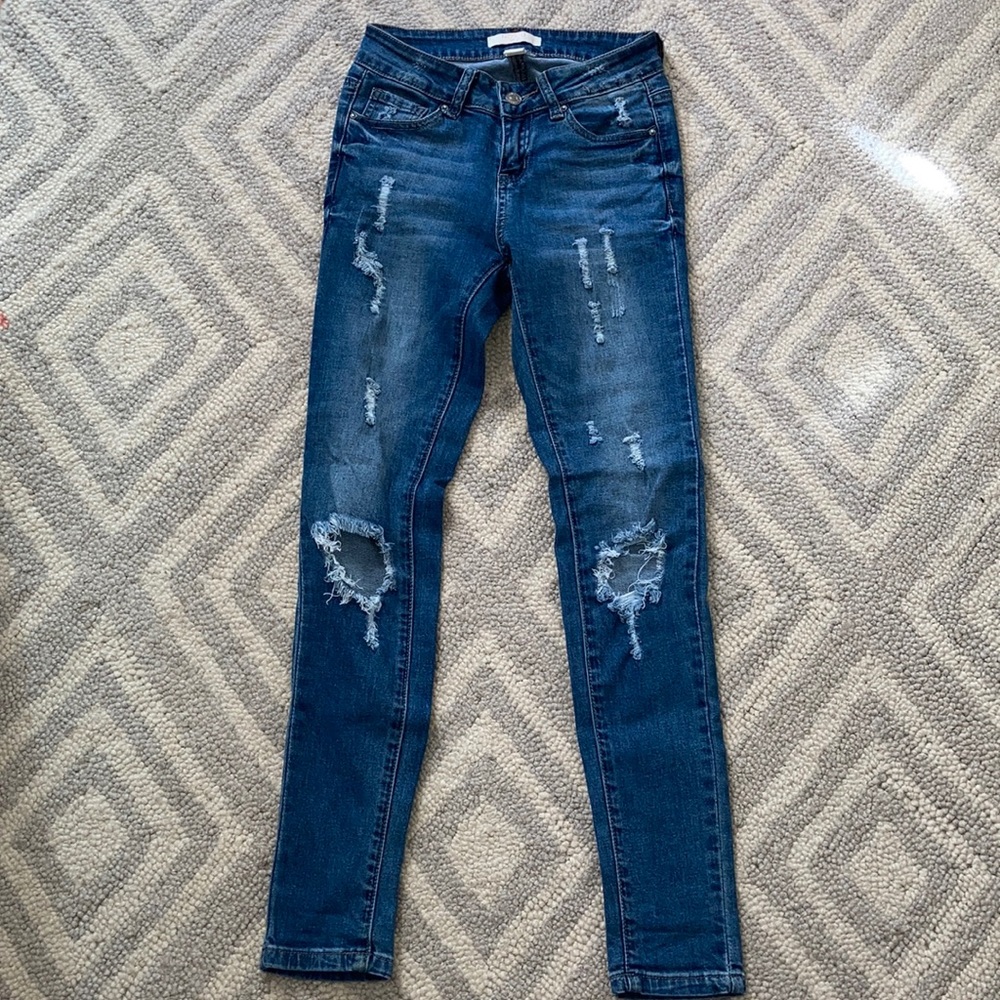 High Rise Ripped Jeans